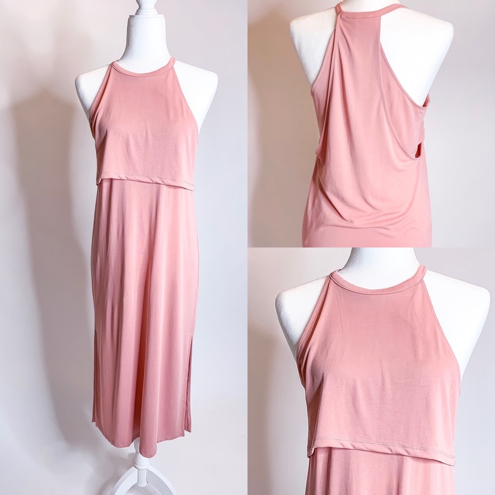 Layered racerback midi dress